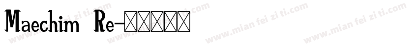 Maechim Re字体转换